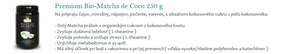 Matcha de coco - zelený čaj