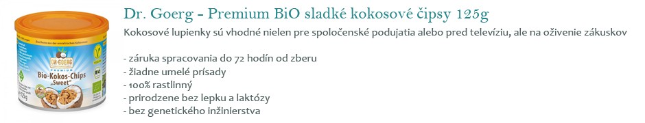 Bio Premium kokosové čipsy